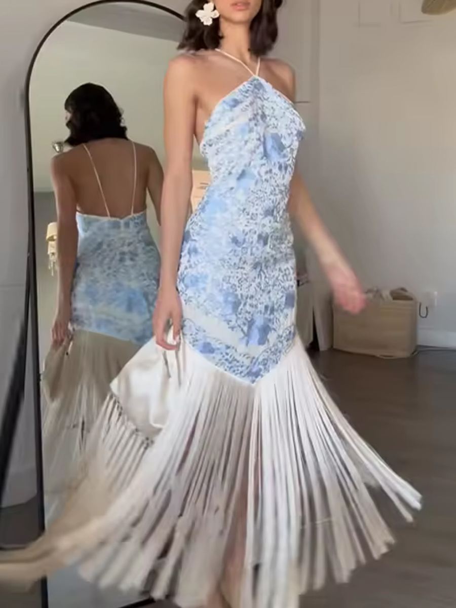 TWOTWINSTYLE French Retro Flor - French Vintage Floral Midi Dress 评论和价格